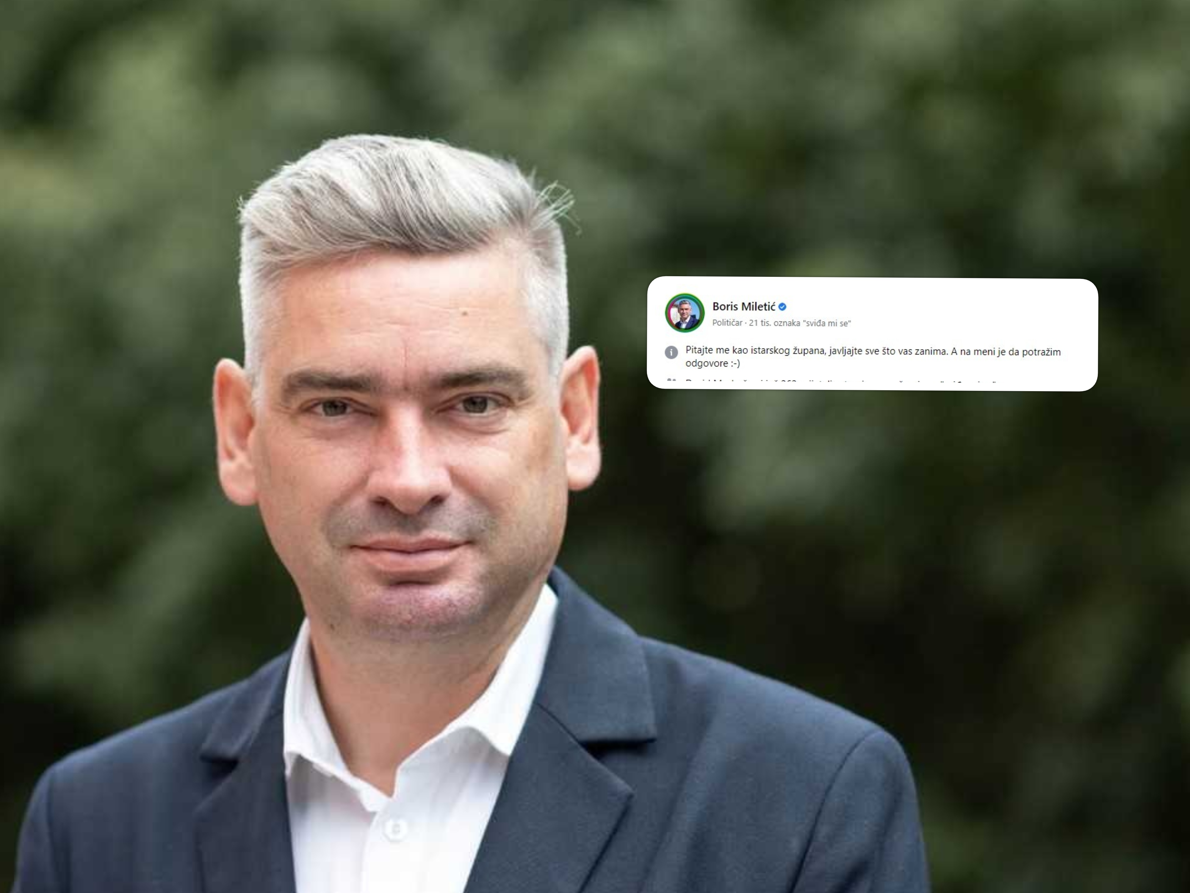 Boris Miletić najpopularniji hrvatski župan na društvenim mrežama 