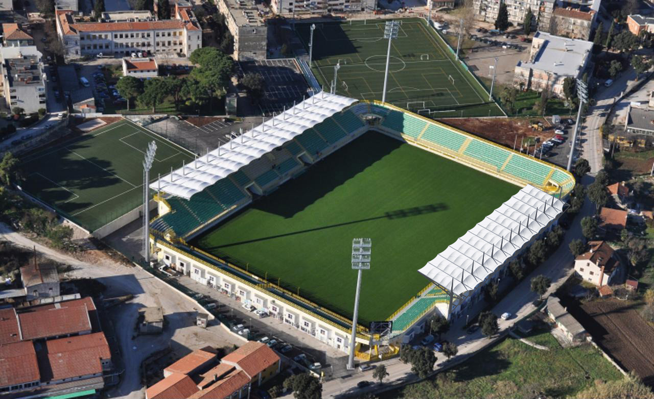 DROSINA USKORO U NOVOM RUHU? Izrađeno idejno rješenje krovišta istočne tribine Stadiona Aldo Drosina