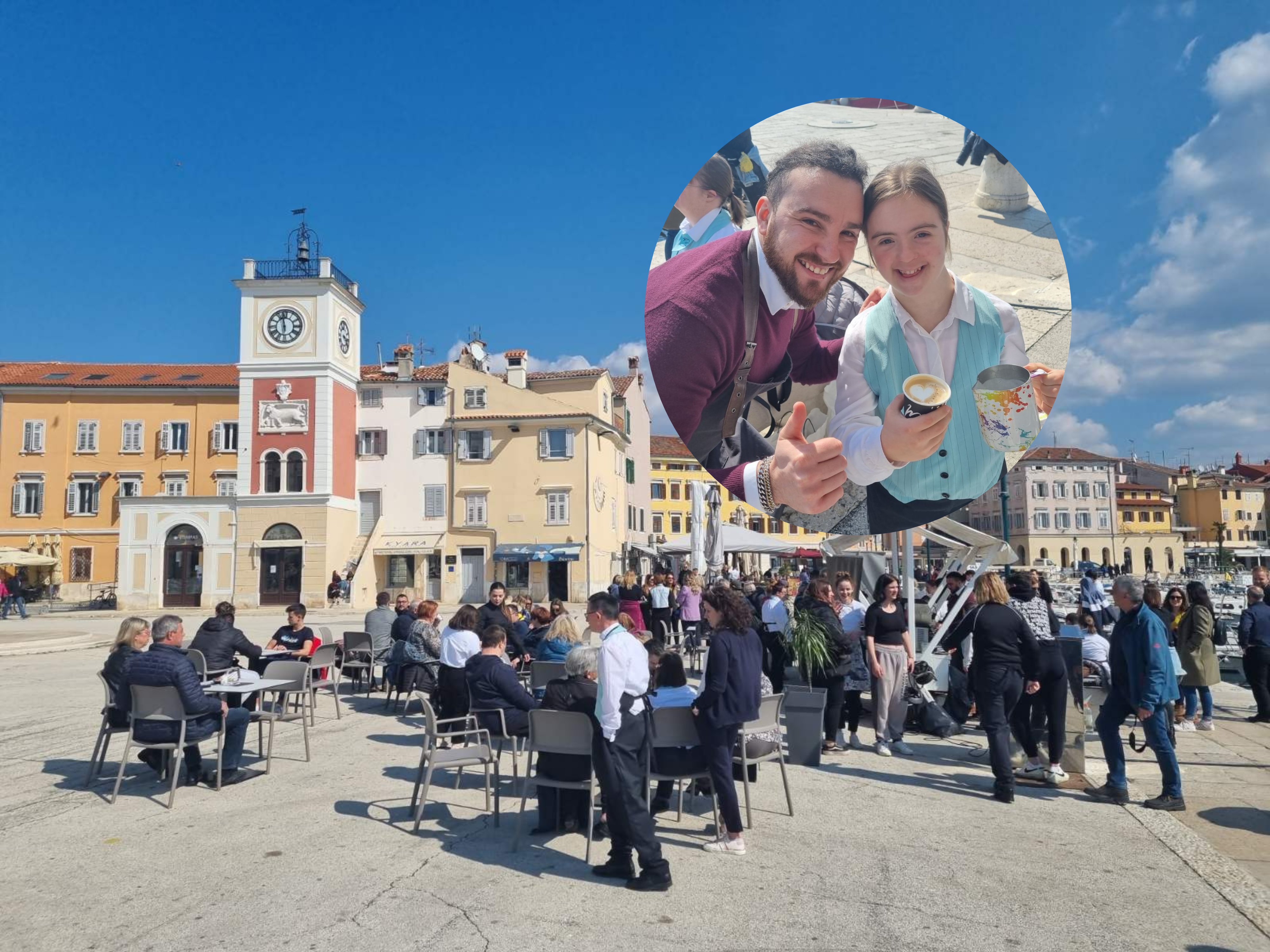 NA TRGU SE ISPIJALA POSEBNA KAVICA Brojni građani Rovinja sudjelovali u obilježavanju Svjetskog dana osoba s Down sindromom