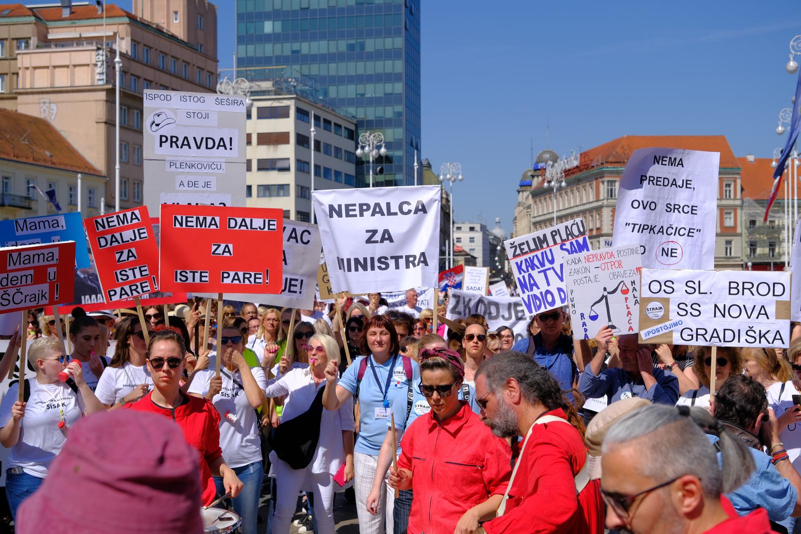 Prosvjed pravosudnih djelatnika na Markovom trgu: Našem strpljenju došao je kraj