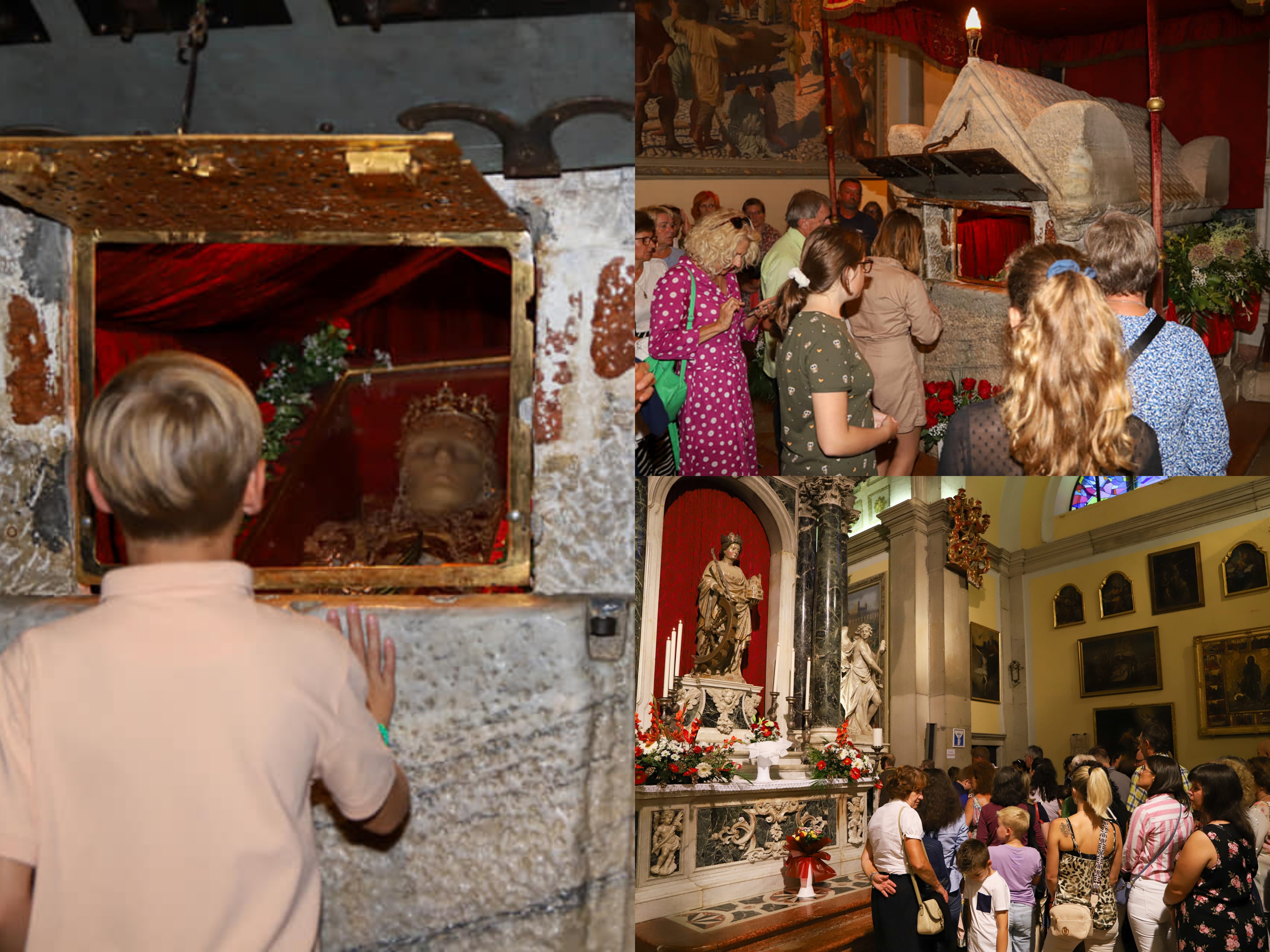 VELIKA FOTOGALERIJA Brojni vjernici zavirili u sarkofag zaštitnice Rovinja - svete Eufemije