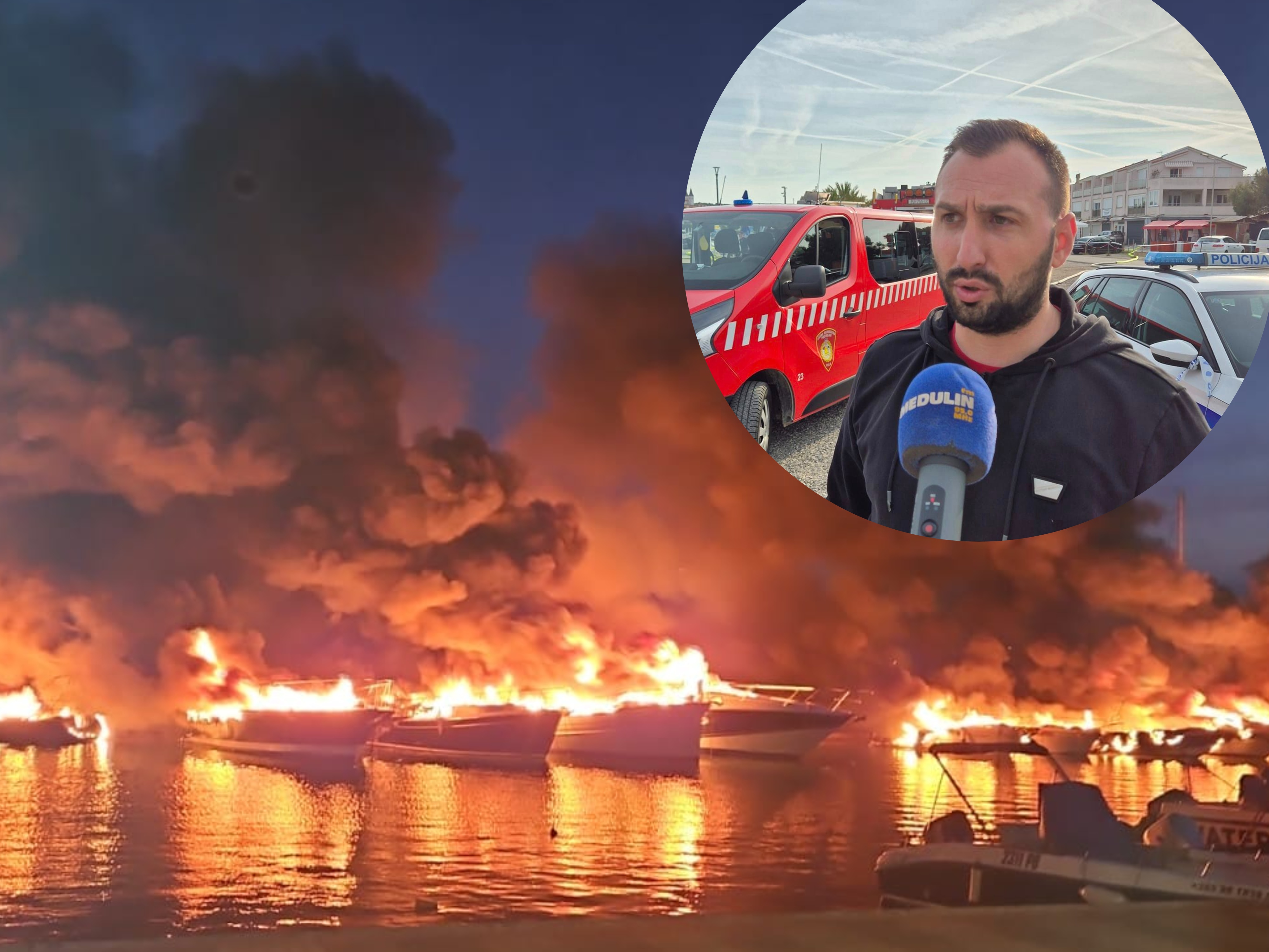 POŽAR U MEDULINU Načelnik Kirac na terenu od ranog jutra: Vjerujem da smo uspjeli zaštititi more od većeg onečišćenja