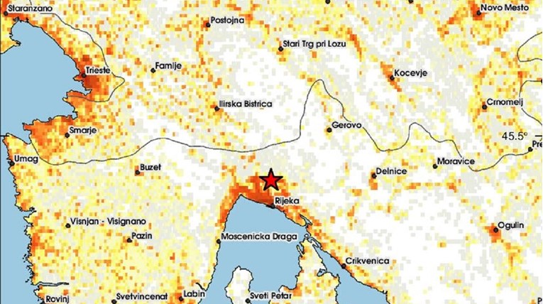 Potres magnitude 3.4 pogodio područje Rijeke